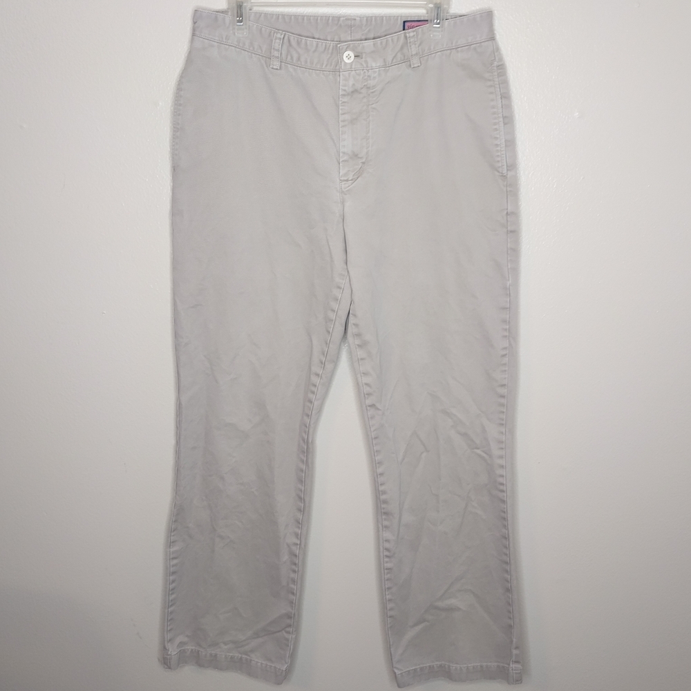 VINEYARD VINES Men's 33x32 Club Pant Chino Flat Front Khaki Cotton Pants